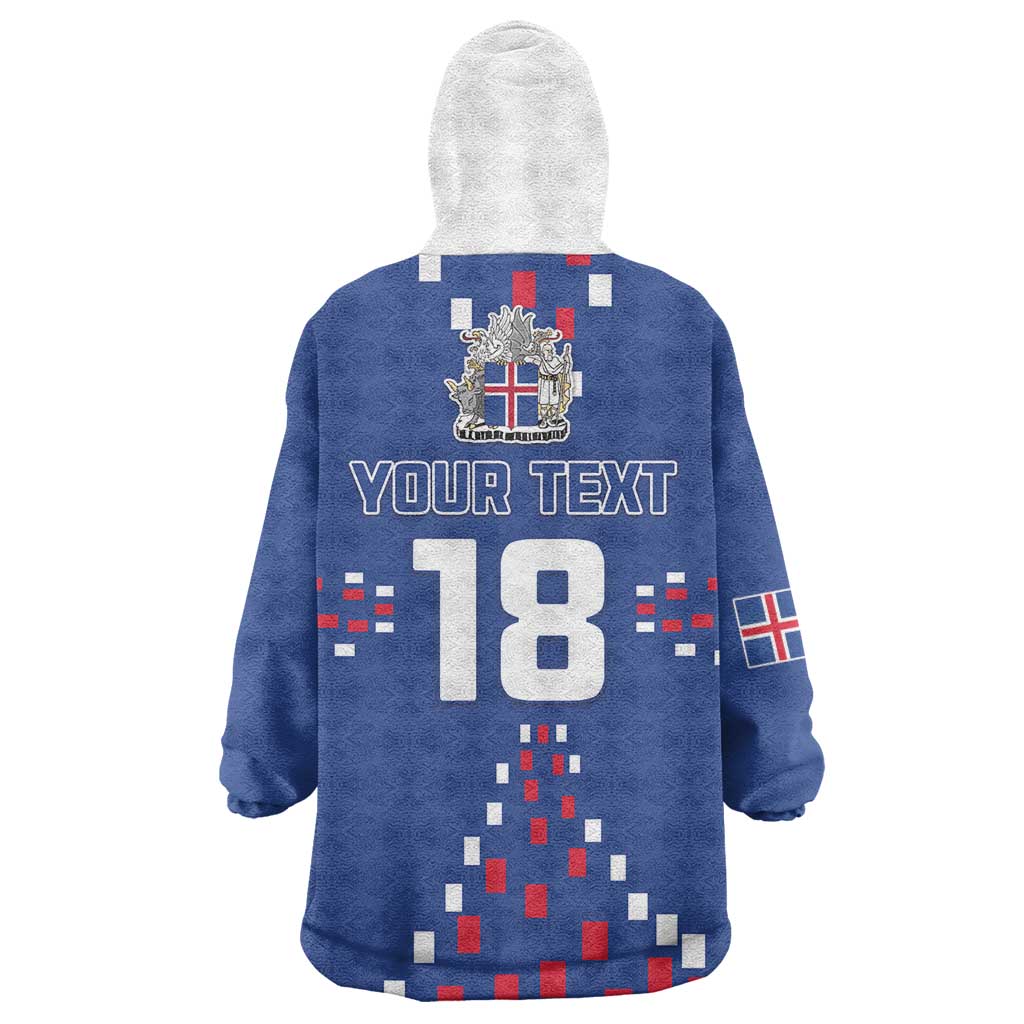 Custom Iceland Football Wearable Blanket Hoodie Go Champion