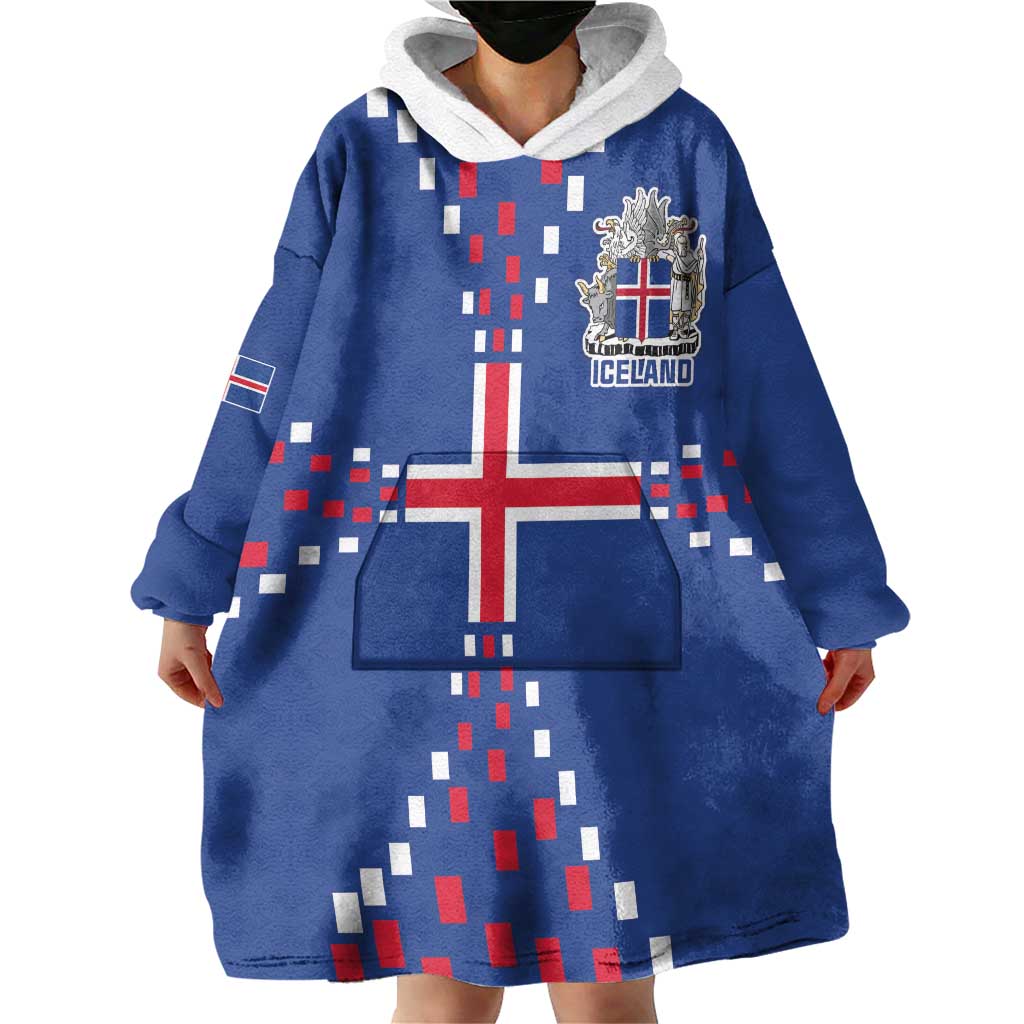 Custom Iceland Football Wearable Blanket Hoodie Go Champion