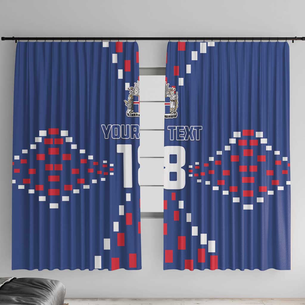 Custom Iceland Football Window Curtain Go Champion
