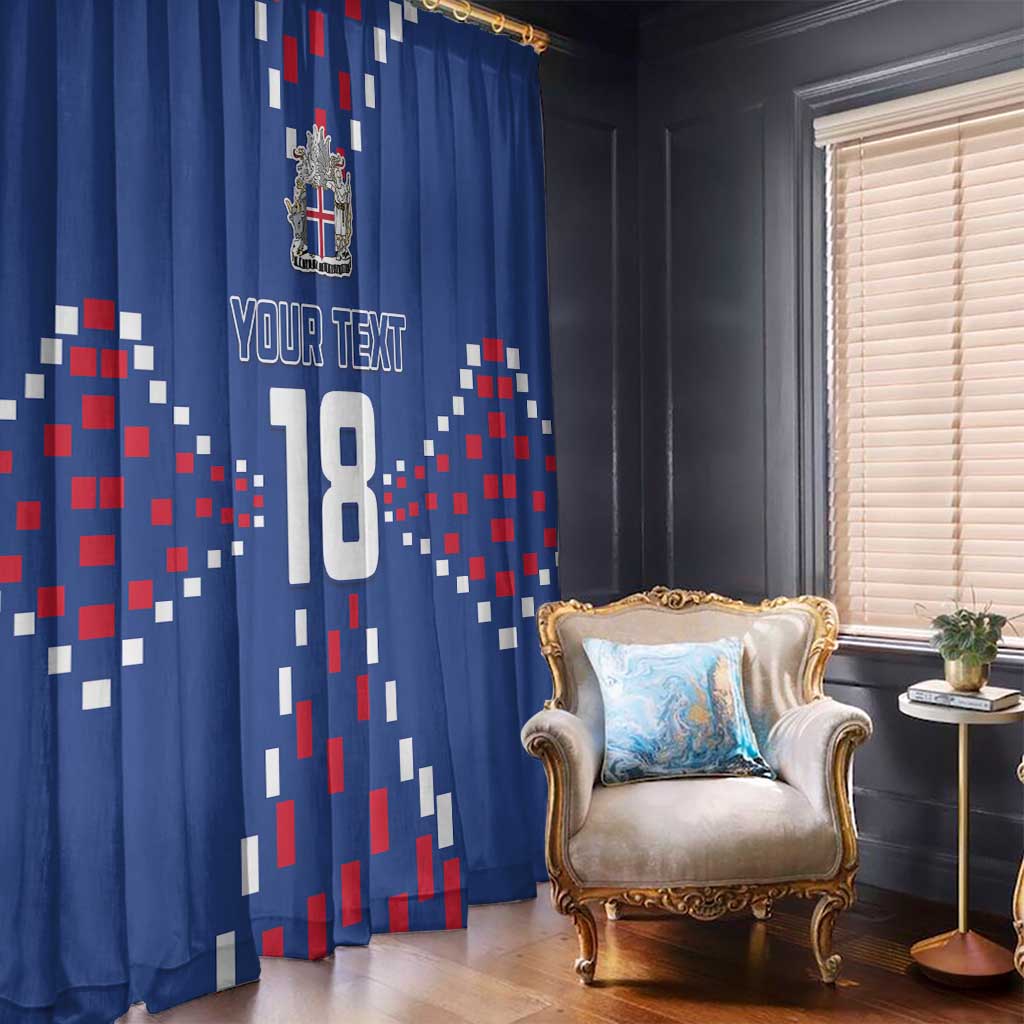 Custom Iceland Football Window Curtain Go Champion