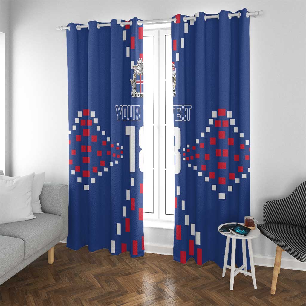 Custom Iceland Football Window Curtain Go Champion
