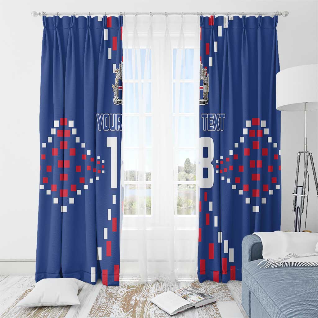Custom Iceland Football Window Curtain Go Champion