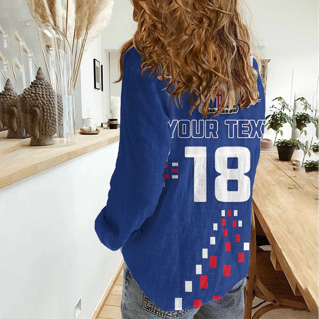 Custom Iceland Football Women Casual Shirt Go Champion
