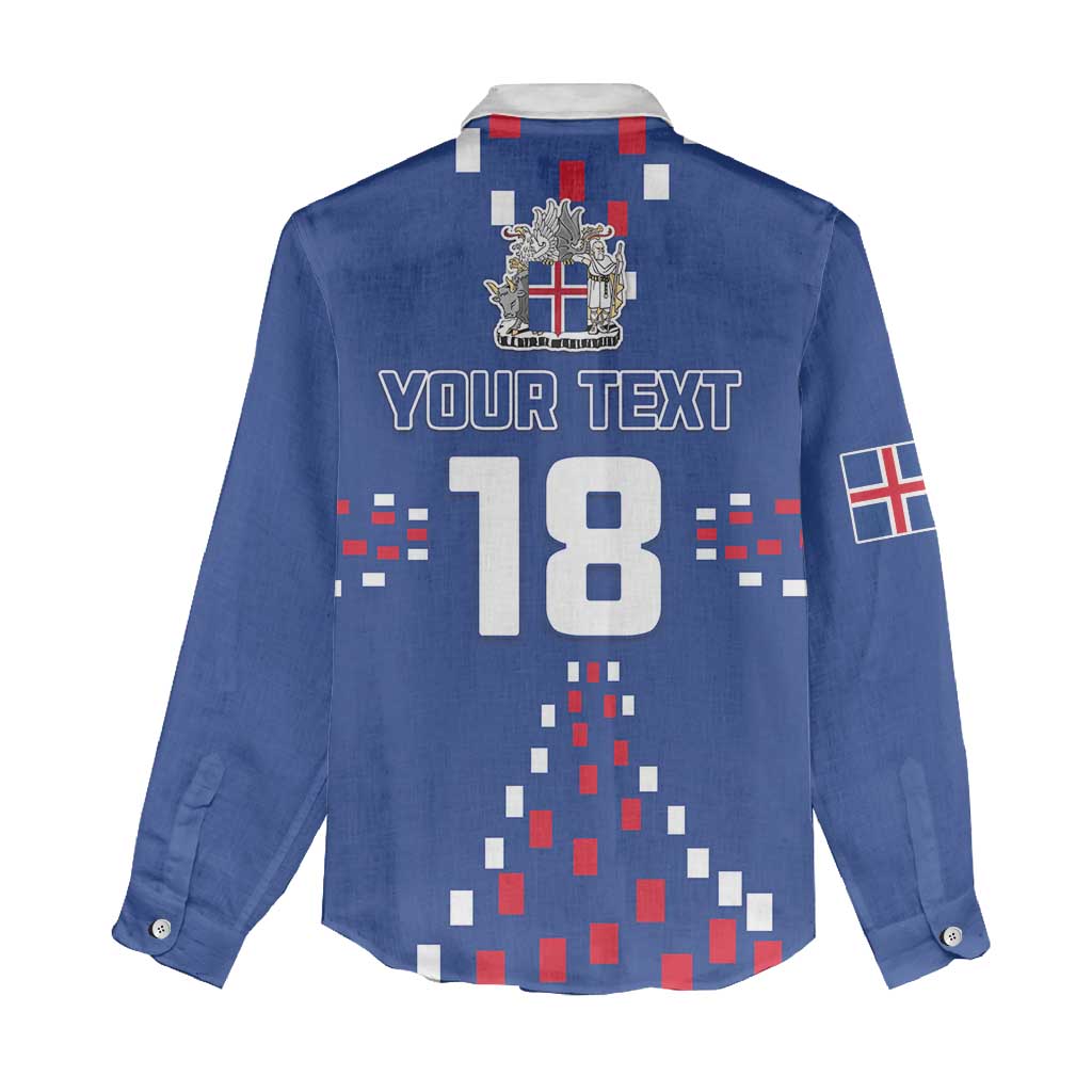 Custom Iceland Football Women Casual Shirt Go Champion
