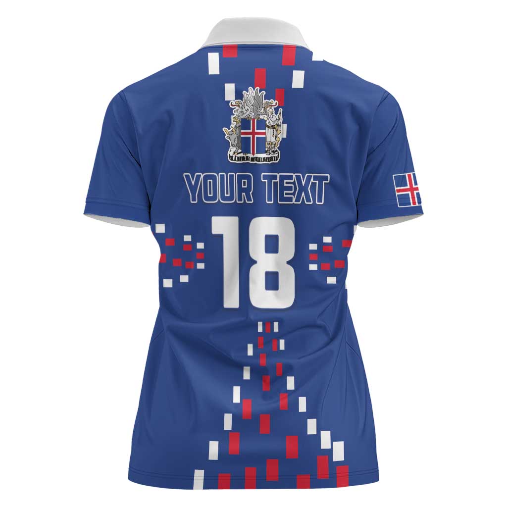 Custom Iceland Football Women Polo Shirt Go Champion