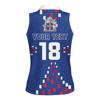 Custom Iceland Football Women Sleeveless Polo Shirt Go Champion