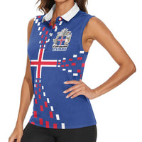Custom Iceland Football Women Sleeveless Polo Shirt Go Champion