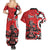 Personalized Canada Haida Eagle Couples Matching Summer Maxi Dress and Hawaiian Shirt Red Style - Wonder Print Shop