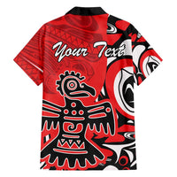 Personalized Canada Haida Eagle Family Matching Long Sleeve Bodycon Dress and Hawaiian Shirt Red Style - Wonder Print Shop