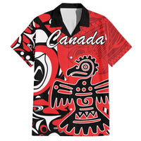 Personalized Canada Haida Eagle Family Matching Summer Maxi Dress and Hawaiian Shirt Red Style - Wonder Print Shop