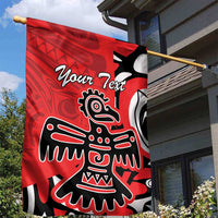 Personalized Canada Haida Eagle Garden Flag Red Style - Wonder Print Shop