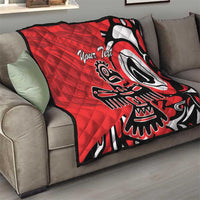 Personalized Canada Haida Eagle Quilt Red Style - Wonder Print Shop