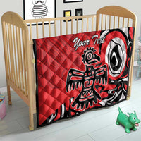 Personalized Canada Haida Eagle Quilt Red Style - Wonder Print Shop