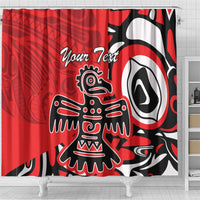 Personalized Canada Haida Eagle Shower Curtain Red Style