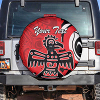 Personalized Canada Haida Eagle Spare Tire Cover Red Style - Wonder Print Shop
