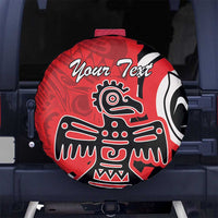 Personalized Canada Haida Eagle Spare Tire Cover Red Style - Wonder Print Shop