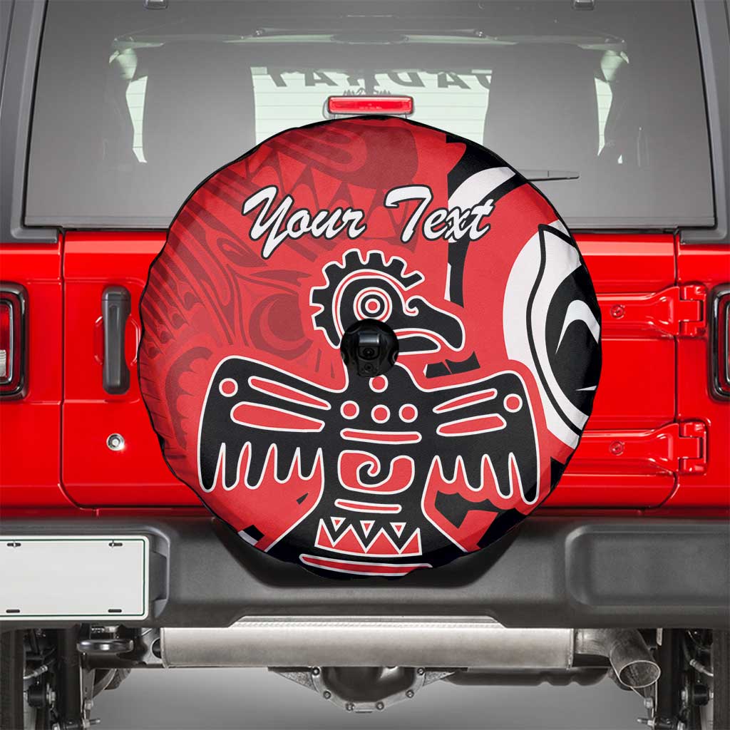 Personalized Canada Haida Eagle Spare Tire Cover Red Style - Wonder Print Shop