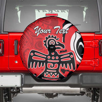 Personalized Canada Haida Eagle Spare Tire Cover Red Style - Wonder Print Shop