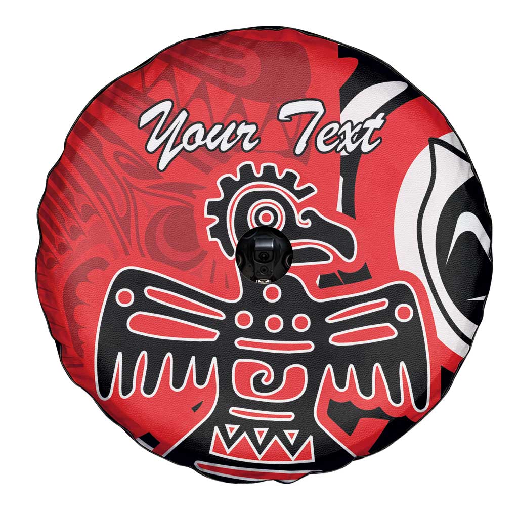 Personalized Canada Haida Eagle Spare Tire Cover Red Style - Wonder Print Shop