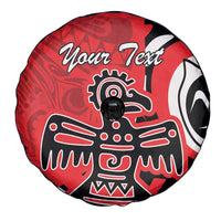 Personalized Canada Haida Eagle Spare Tire Cover Red Style - Wonder Print Shop