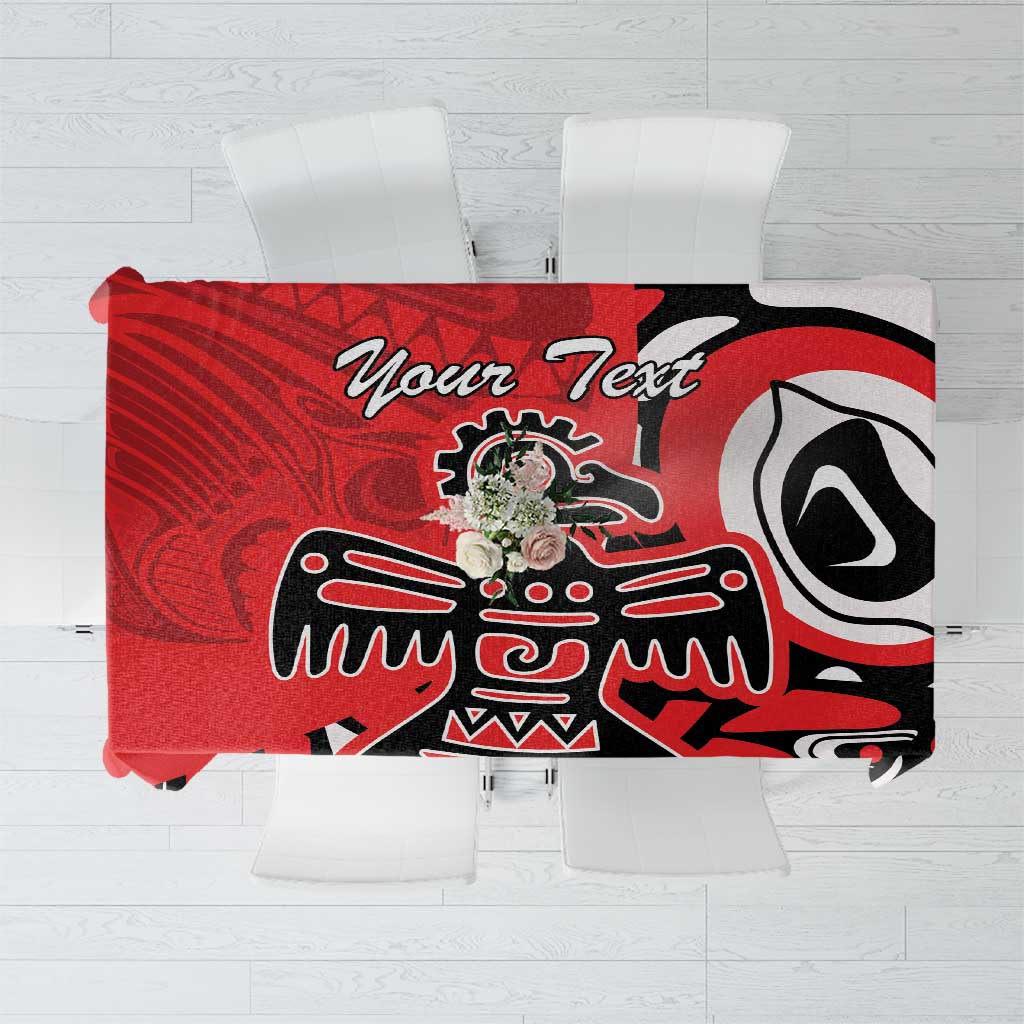 Personalized Canada Haida Eagle Tablecloth Red Style - Wonder Print Shop