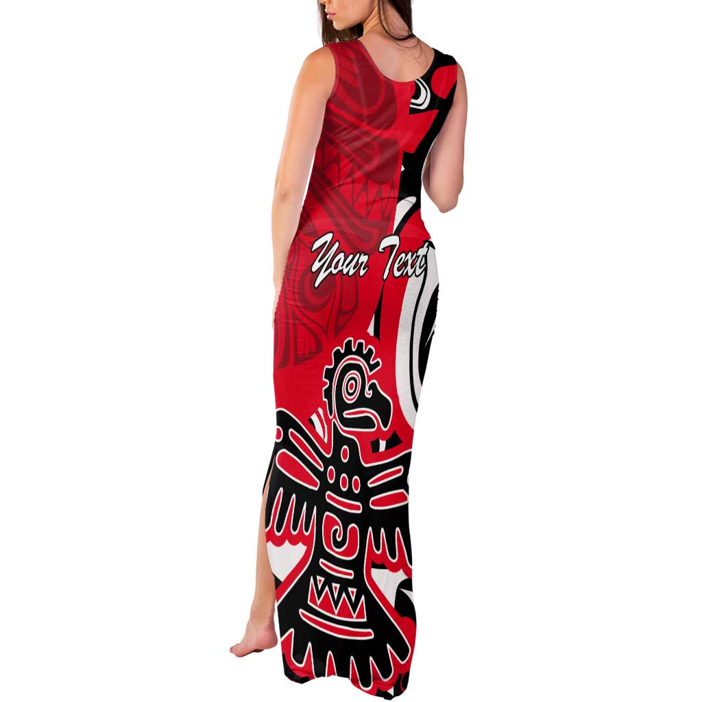Personalized Canada Haida Eagle Tank Maxi Dress Red Style - Wonder Print Shop