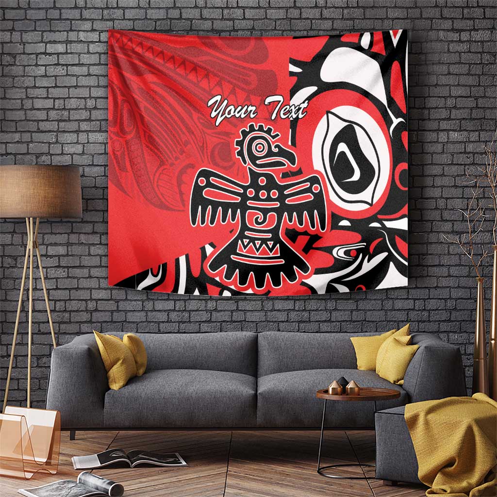Personalized Canada Haida Eagle Tapestry Red Style - Wonder Print Shop