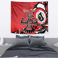 Personalized Canada Haida Eagle Tapestry Red Style - Wonder Print Shop