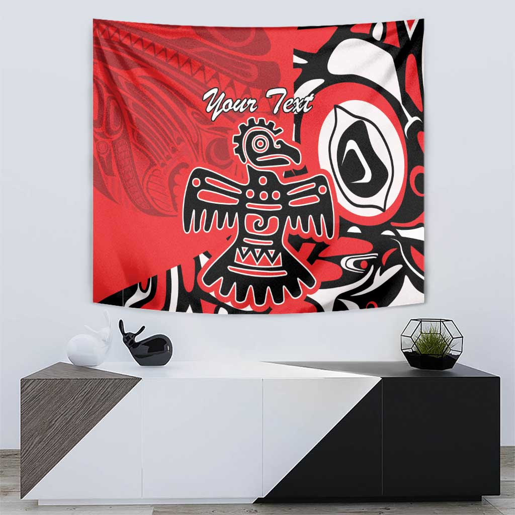 Personalized Canada Haida Eagle Tapestry Red Style - Wonder Print Shop