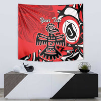 Personalized Canada Haida Eagle Tapestry Red Style - Wonder Print Shop