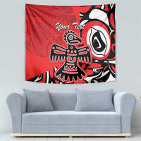 Personalized Canada Haida Eagle Tapestry Red Style - Wonder Print Shop