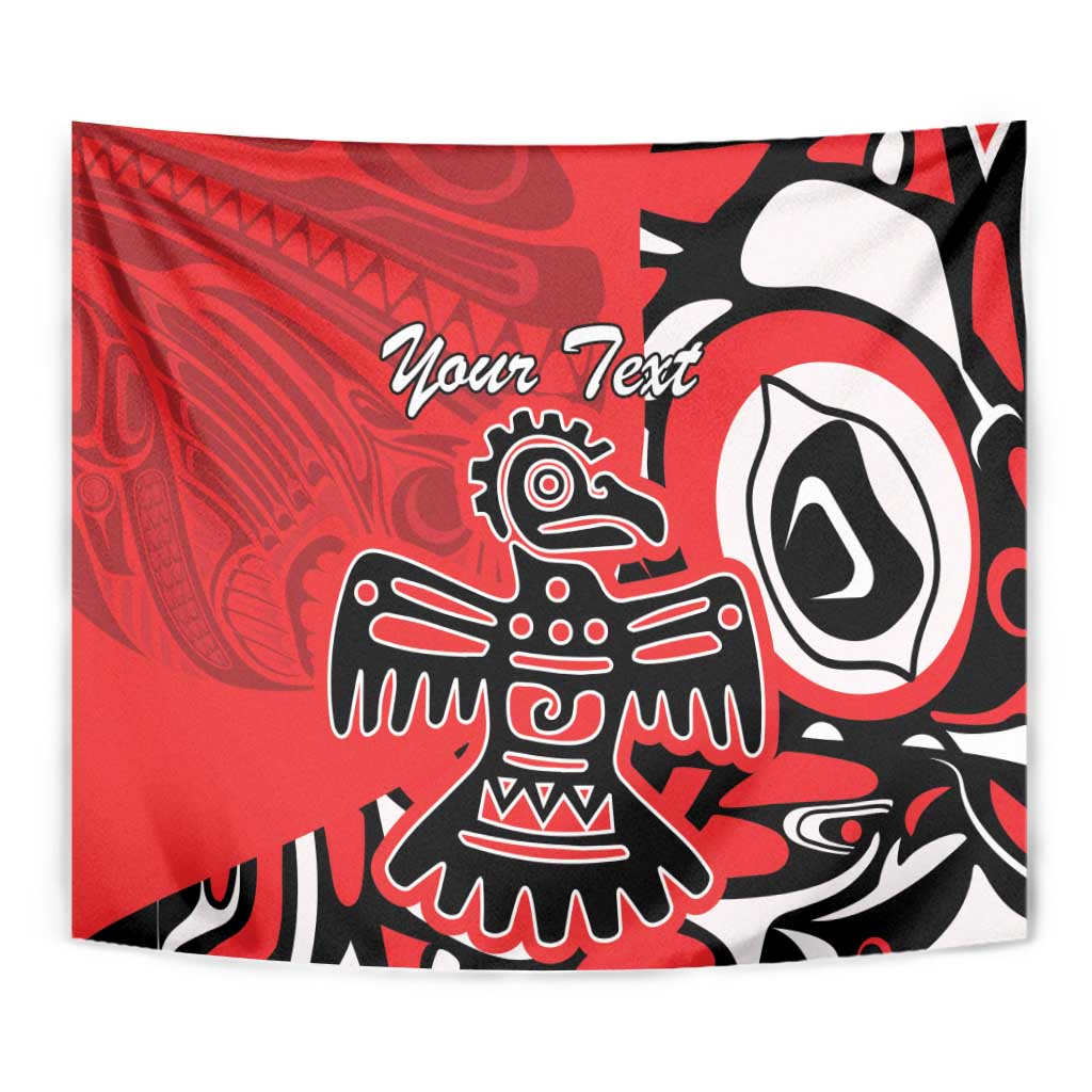 Personalized Canada Haida Eagle Tapestry Red Style - Wonder Print Shop