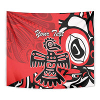 Personalized Canada Haida Eagle Tapestry Red Style - Wonder Print Shop
