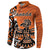 Personalized Canada Haida Eagle Button Sweatshirt Orange Style - Wonder Print Shop