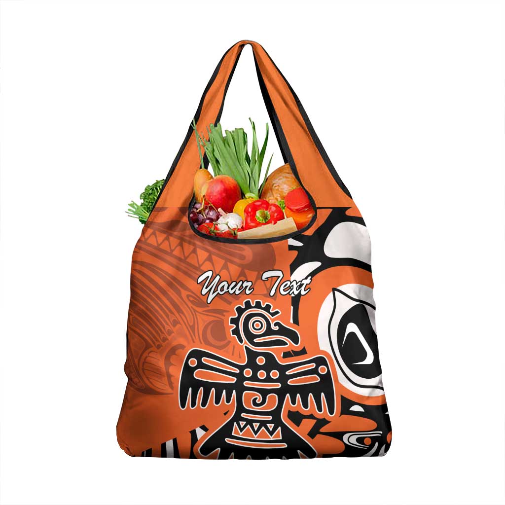 Personalized Canada Haida Eagle Grocery Bag Orange Style