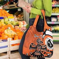 Personalized Canada Haida Eagle Grocery Bag Orange Style