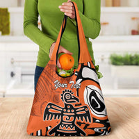 Personalized Canada Haida Eagle Grocery Bag Orange Style