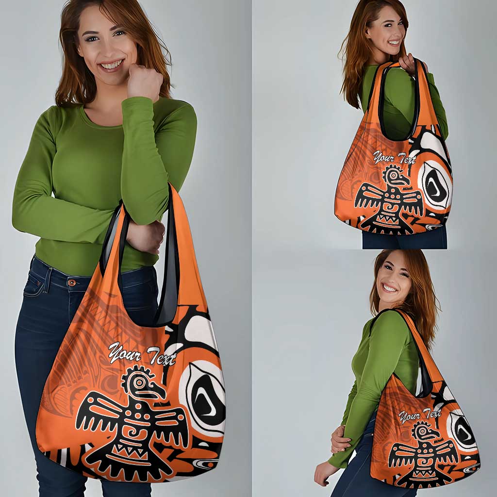 Personalized Canada Haida Eagle Grocery Bag Orange Style