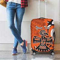 Personalized Canada Haida Eagle Luggage Cover Orange Style - Wonder Print Shop