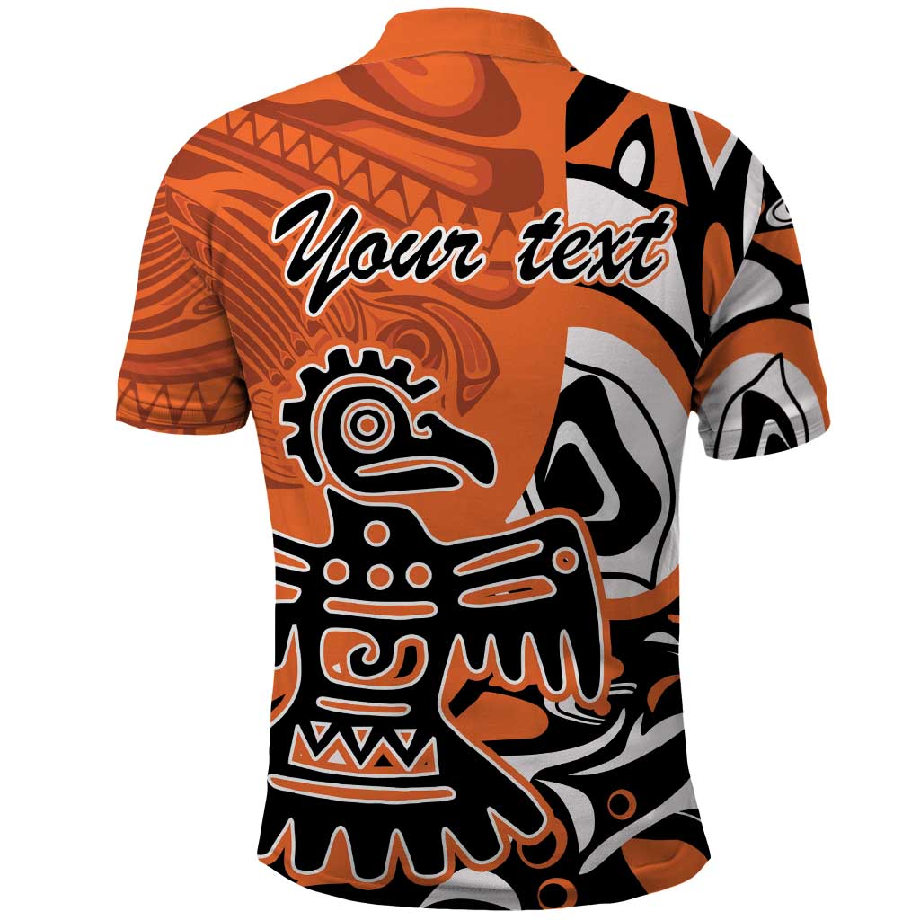 Personalized Canada Haida Eagle Polo Shirt Orange Style - Wonder Print Shop
