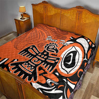 Personalized Canada Haida Eagle Quilt Orange Style - Wonder Print Shop