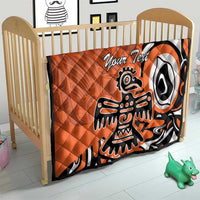 Personalized Canada Haida Eagle Quilt Orange Style - Wonder Print Shop