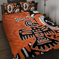 Personalized Canada Haida Eagle Quilt Bed Set Orange Style - Wonder Print Shop