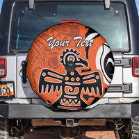 Personalized Canada Haida Eagle Spare Tire Cover Orange Style - Wonder Print Shop