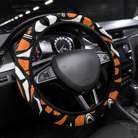 Canada Haida Eagle Steering Wheel Cover Orange Style - Wonder Print Shop
