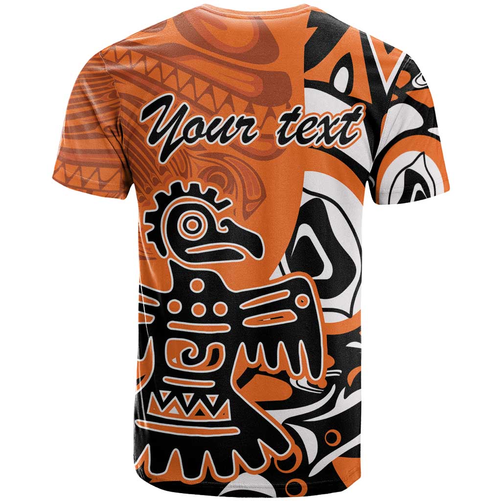 Personalized Canada Haida Eagle T Shirt Orange Style - Wonder Print Shop