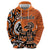 Personalized Canada Haida Eagle Zip Hoodie Orange Style - Wonder Print Shop