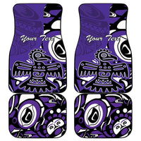 Personalized Canada Haida Eagle Car Mats Purple Style - Wonder Print Shop