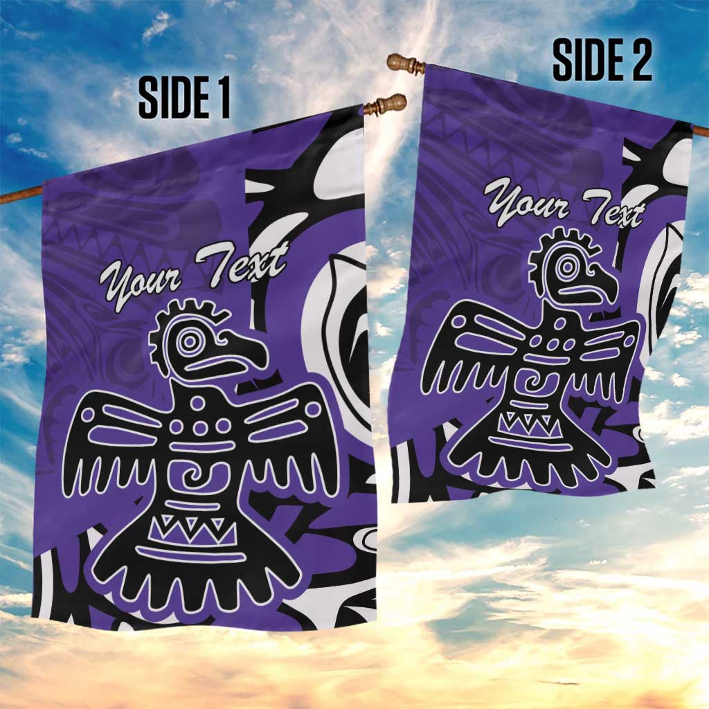 Personalized Canada Haida Eagle Garden Flag Purple Style - Wonder Print Shop