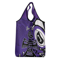 Personalized Canada Haida Eagle Grocery Bag Purple Style